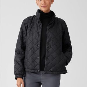 Eileen Fisher Eggshell Recycled Nylon Reversible Jacket